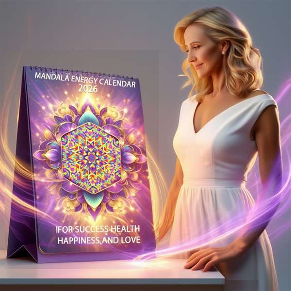 Woman with mandala calendar